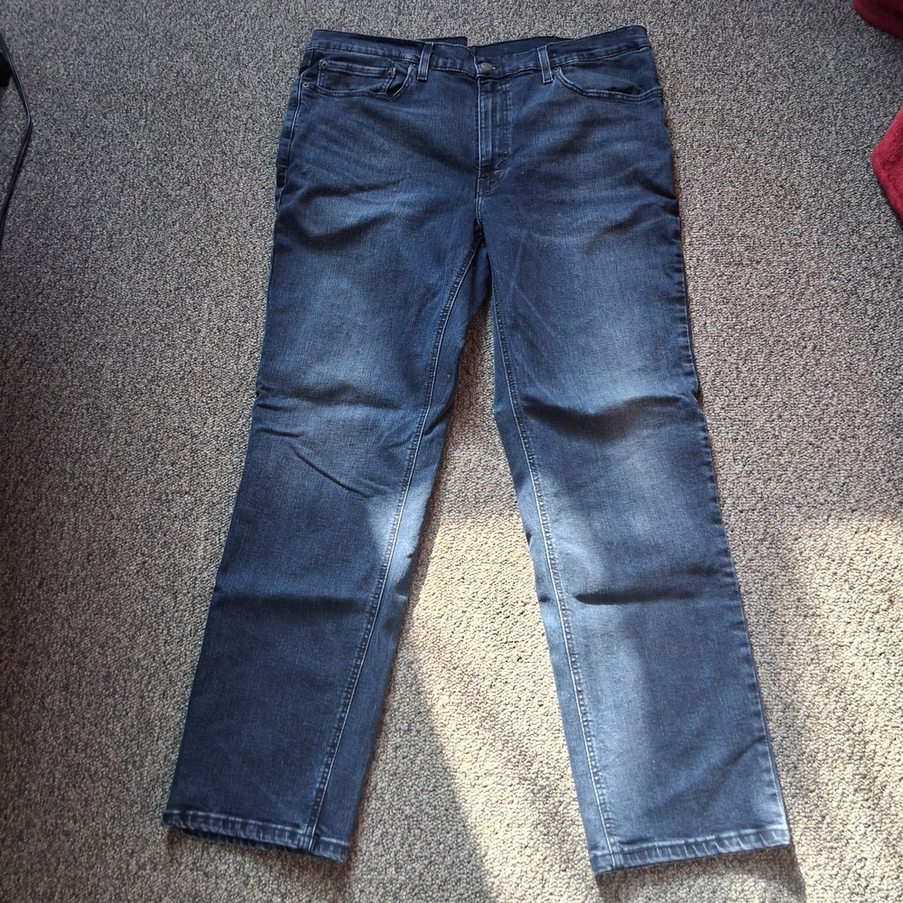 Levi's Men's Dark Blue Slim Straight Jeans 38x32